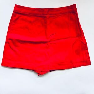 Boston Proper Red cotton High Waisted Skort Size 6